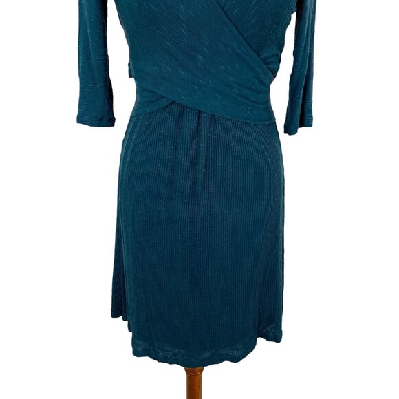 Anthropologie Amadi Women’s Dress Small Teal Flowy Boho Cottagecore - Picture 3 of 8